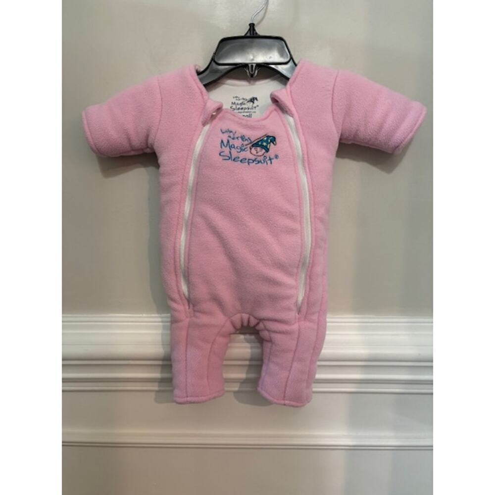 Baby Merlin's Magic Sleepsuit Size 3-6 Months Pink 12-18 lbs Swaddle Transition